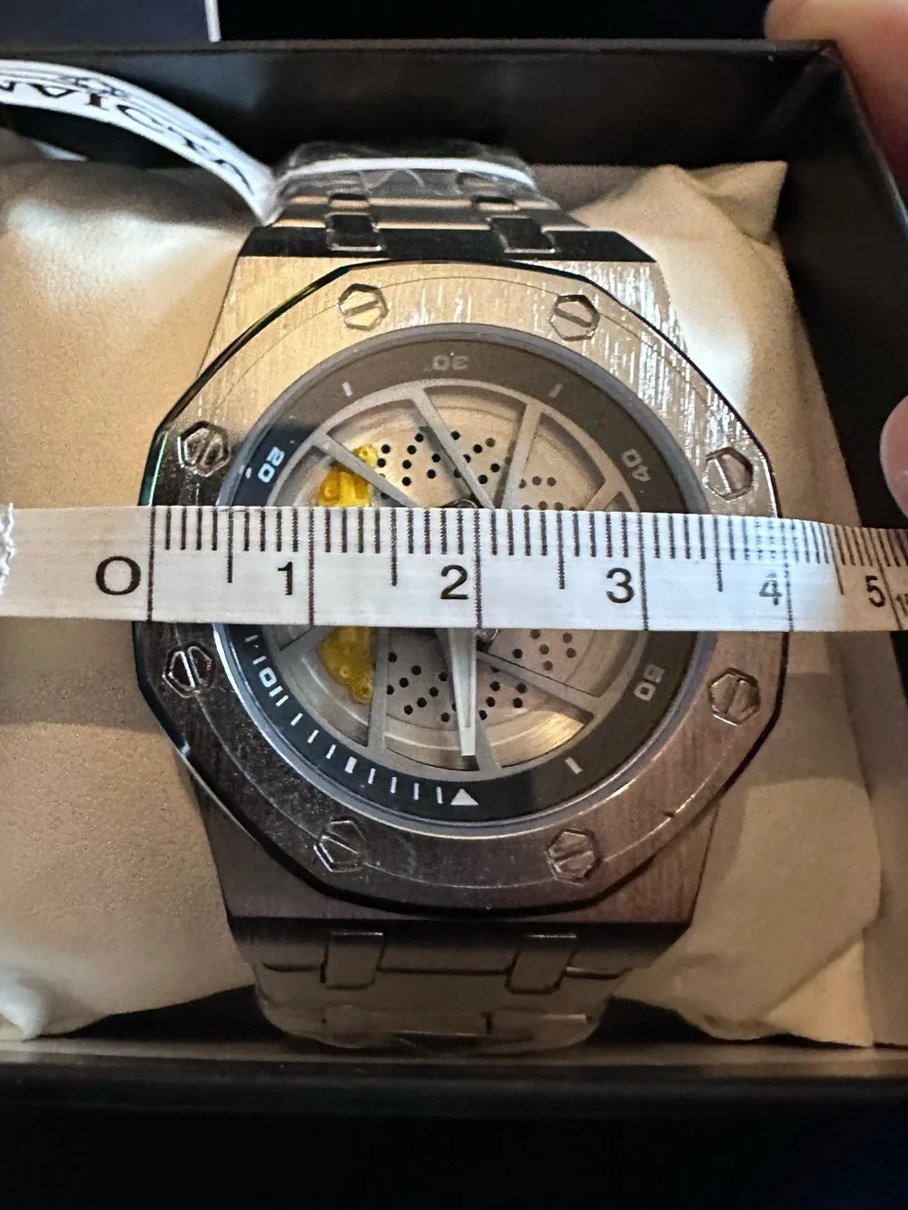 Invicta Speedway Rim 42mm Mechanical Skeleton Watch Stainless Steel NWT 69487